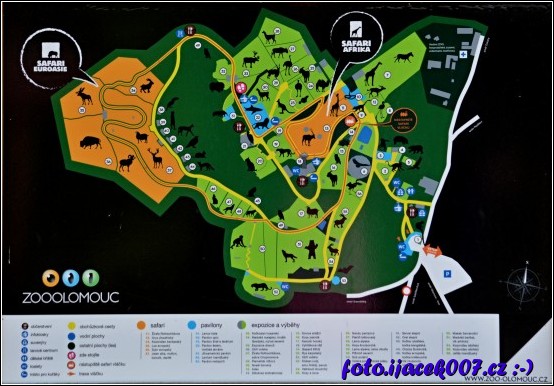informační mapa z areálu zoo  